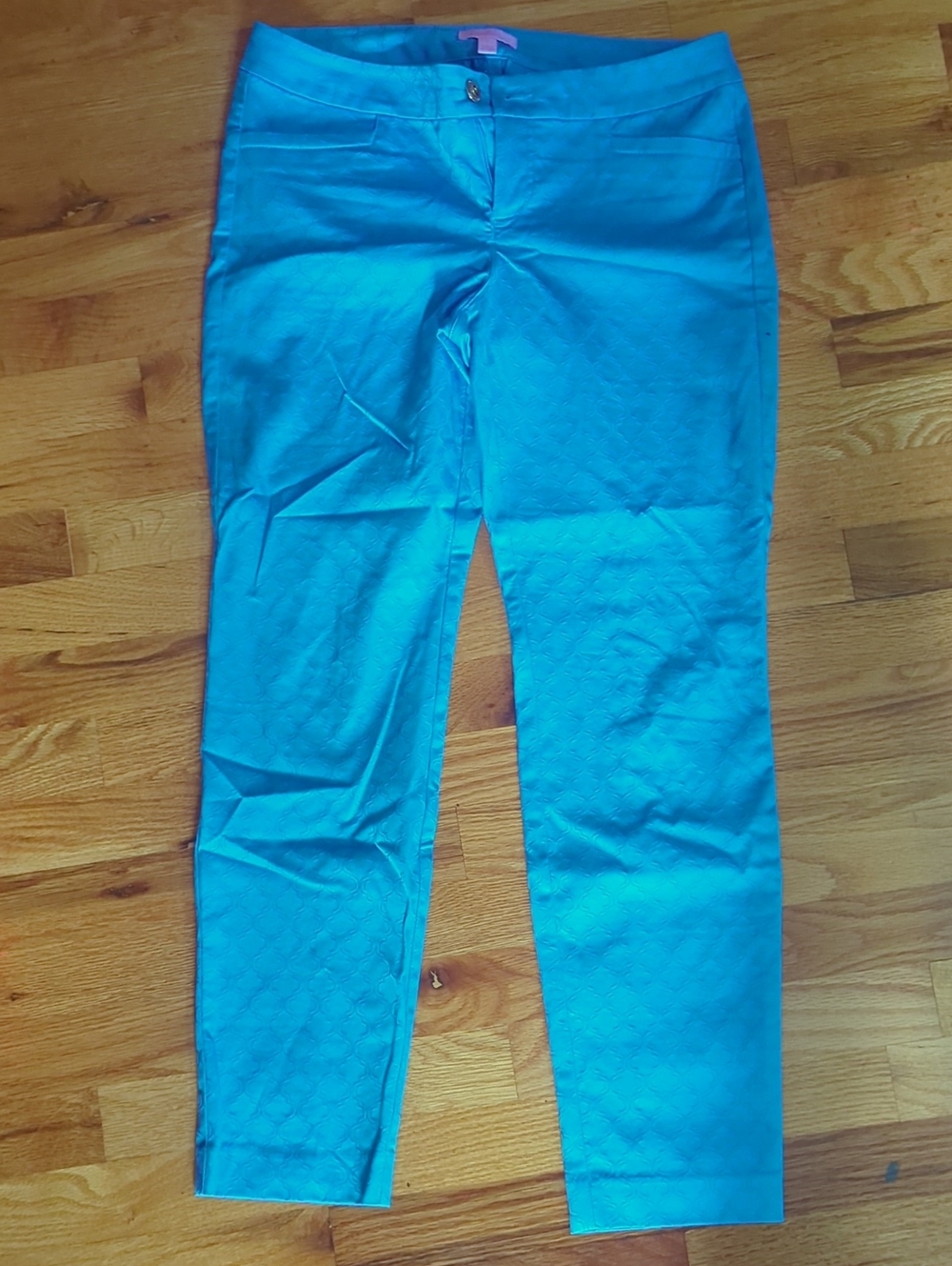 Lilly Pulitzer Bright Turquoise Slim Ankle Pants